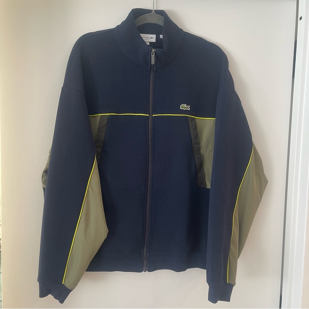 Lacoste Men's Blue and Green Windbreaker